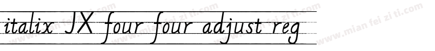 italix JX four four adjust regular字体转换